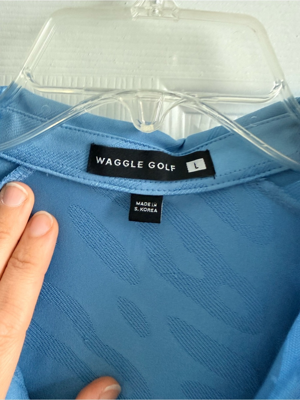Waggle Golf Light Blue Performance Polo - Picture 2 of 7